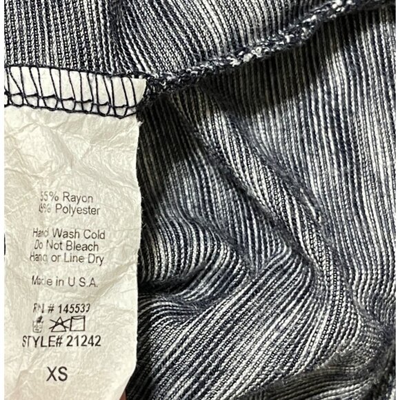 W5 Antropologie Tank Top Woven Trim Blue XS Extra Small - Picture 6 of 6